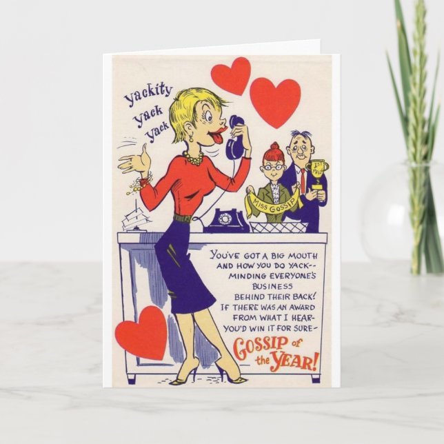 Vintage Vinegar Valentine - The Gossip, Holiday Card (Front)