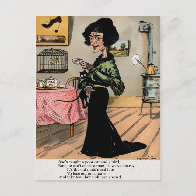 Vintage Vinegar Valentines Day Postcard (Front)