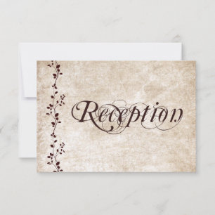 Vintage Vines Elegant Wedding Reception Cards