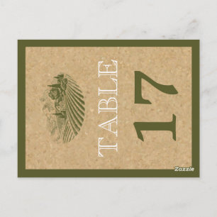 Vintage vineyard and cork wedding table number postcard