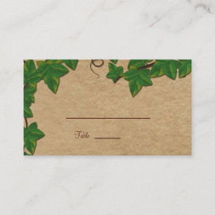 Vintage Vineyard Grape Vines Wedding Place Card