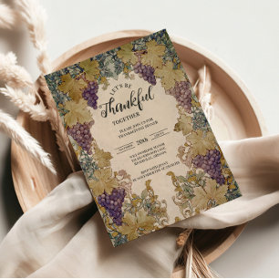 Vintage Vineyard Thanksgiving Celebration Invitation