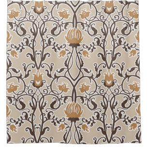 Vintage vintage seamless flower pattern shower curtain