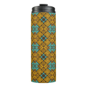 Vintage vintage seamless flower pattern thermal tumbler