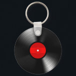 Vintage Vinyl Record Keychain<br><div class="desc">Basic round key chain with vintage vinyl record design.</div>