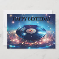 Vintage vinyl record with stars