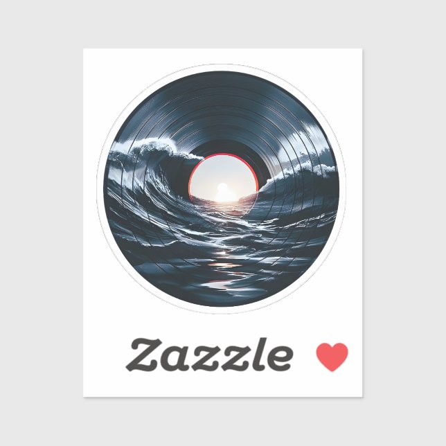 Vintage Vinyl Surf Wave Ocean Retro Music (Sheet)