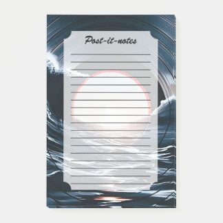 Vintage Vinyl Surf Wave Ocean Retro Music Post-it Notes