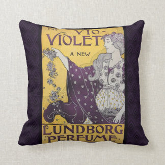 Vintage "Vio Violette" Throw Pillow