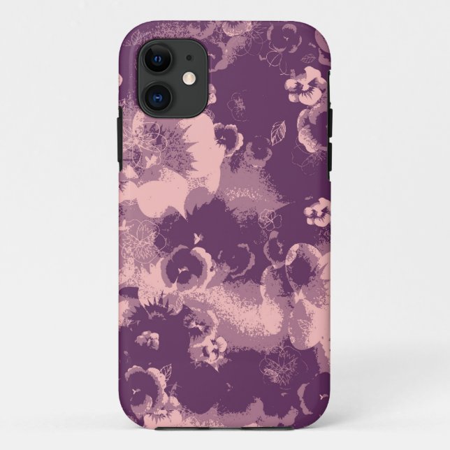 Vintage violet flowers Case-Mate iPhone case (Back)