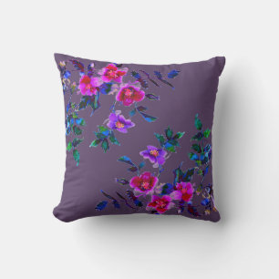 Vintage violet Rose Cushion