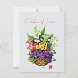 Vintage Violets and Greeting Holiday Car Postcard