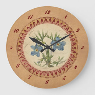 Vintage Violets Clock