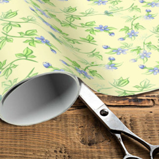 Vintage Violets Romantic Floral Pattern Wrapping Paper