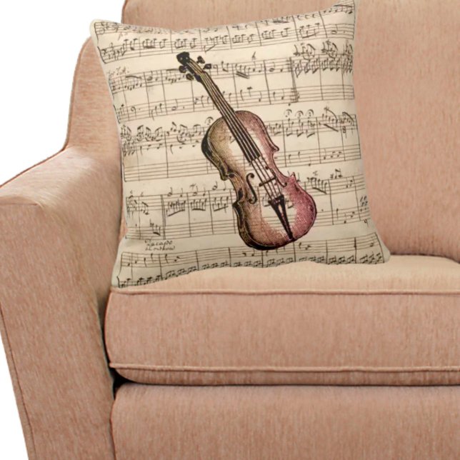 Vintage Violin and Sheet Music   Cushion (Creator Uploaded)