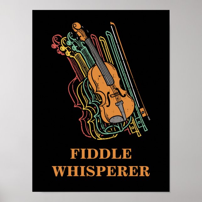 Vintage Violin Fiddle Whisperer Poster (Front)