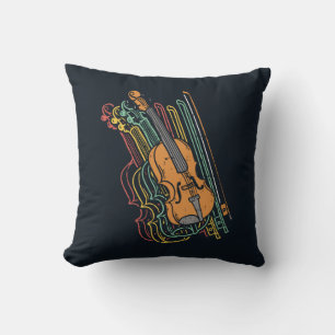 Vintage Violin Mutli Colour Violinist Cushion