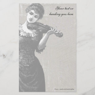 Vintage Violinist Stationery