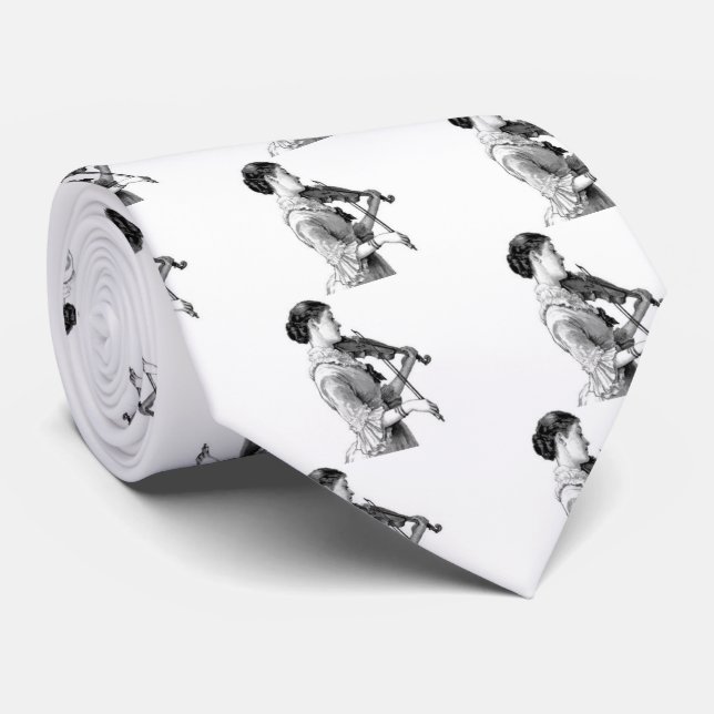 Vintage Violinist Tie (Rolled)