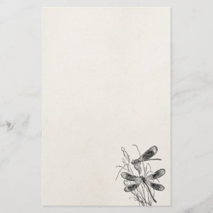 Vintage Virgin Dragonfly Personalised Template Stationery