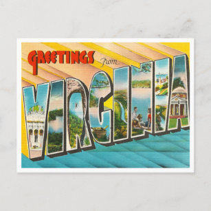 Vintage Virginia Announcement Postcard