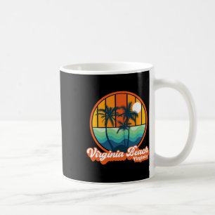 Vintage Virginia Beach Virginia Summer 90s Beach S Coffee Mug
