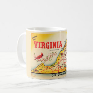 Vintage Virginia Map Mug 