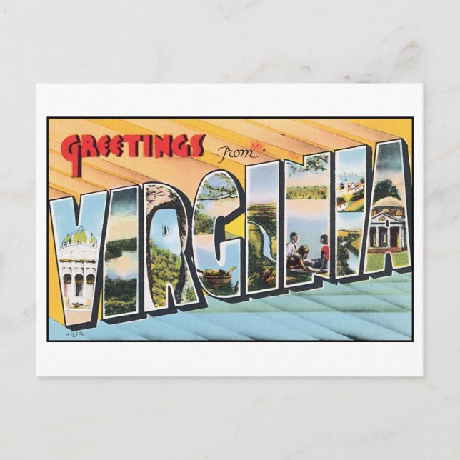 Vintage Virginia Postcard (Front)