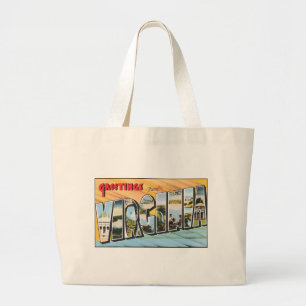 Vintage Virginia Postcard Large Tote Bag
