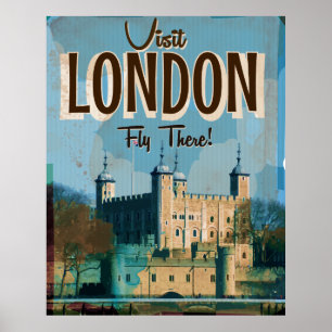 Vintage Visit London - Fly There Poster