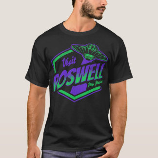 Vintage Visit Roswell New Mexico Funny  Flying Sau T-Shirt