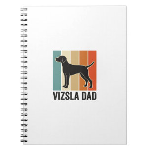 Vintage Vizsla Dad Dog Lover Shirt Design_1 Notebook