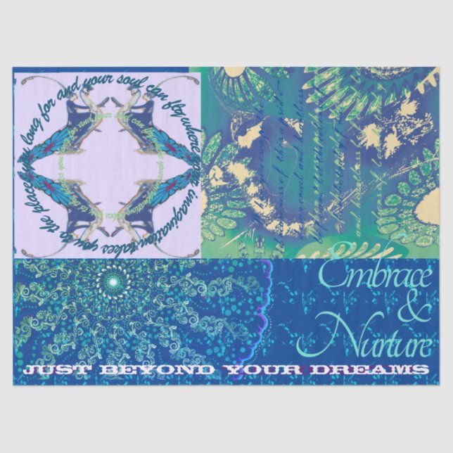 Vintage Vogue: Woman Riding on Bird Tissue Paper (Front)