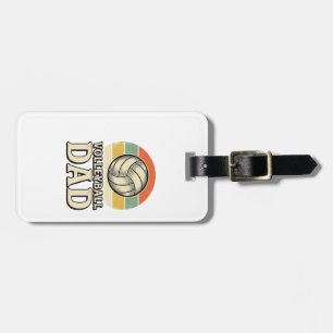 Vintage Volleyball Dad Retro Shirt Design_1 Luggage Tag