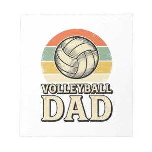 Vintage Volleyball Dad Retro Shirt Design_1 Notepad