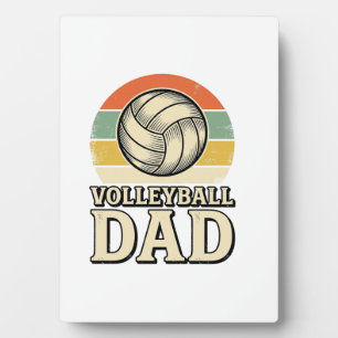 Vintage Volleyball Dad Retro Shirt Design_1 Plaque
