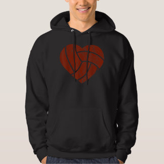 Vintage Volleyball Heart Gift Retro Player Valenti Hoodie