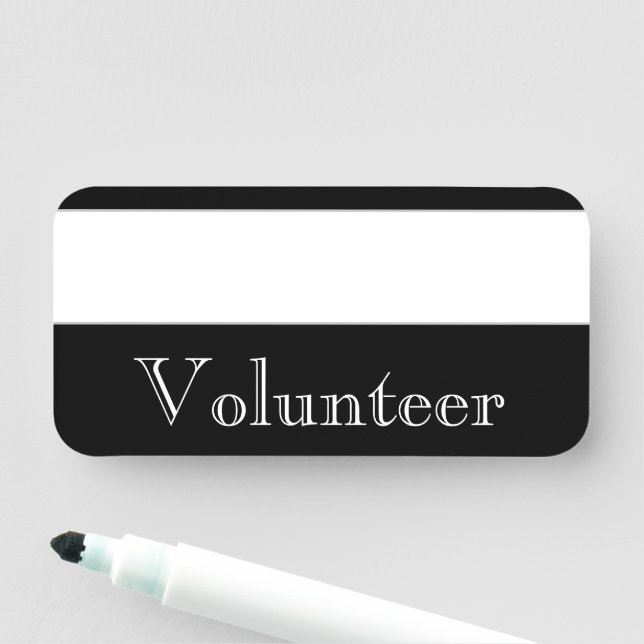 Vintage "Volunteer" Name Tag (In Situ)