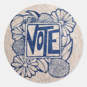 Vintage VOTE Classic Round Sticker