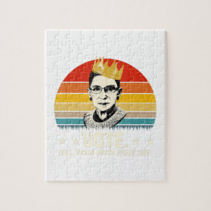 Vintage Vote Tell Them Ruth Sent You Women's Right Jigsaw Puzzle