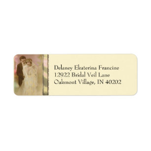 Vintage Vows - Oakmont in Yellow Return Address Label