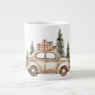 Vintage VW Car Winter Gifts Large Coffee Mug
