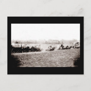 Vintage Wagon Train Postcard