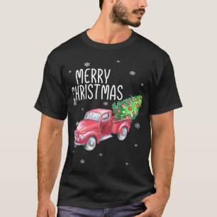 Vintage Wagon,Truck Tree Merry Christmas pajama T-Shirt