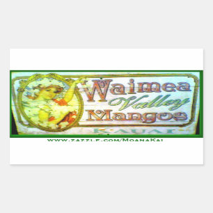 Vintage Waimea Valley Mangoes Kauai Sticker