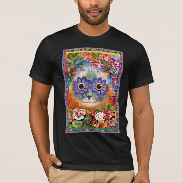 Vintage Wain Funky Flower Cat T-Shirt (Front)