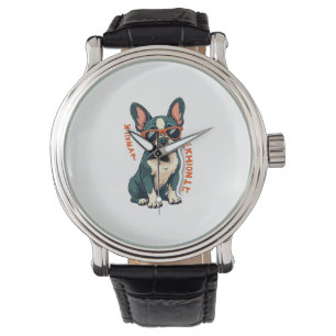 Vintage Walk Ill Think About It French Bulldog Fun Watch