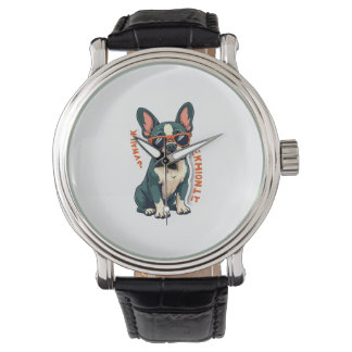 Vintage Walk Ill Think About It French Bulldog Fun Watch