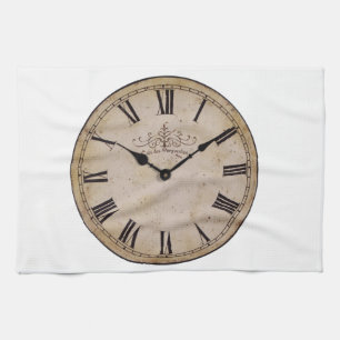 Vintage Wall Clock Tea Towel