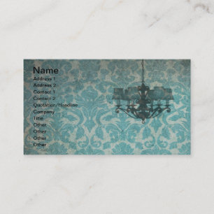 Vintage Wallpaper and Chandelier Business Card